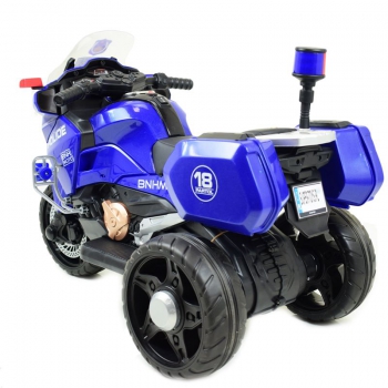 SZYBKI  MOTOR POLICYJNY Z KOGUTEM, MIĘKKIE KOŁA, DŹWIĘKI, DWA SILNIKI, PILOT/NT5188