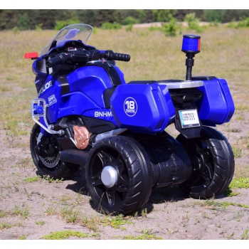 SZYBKI  MOTOR POLICYJNY Z KOGUTEM, MIĘKKIE KOŁA, DŹWIĘKI, DWA SILNIKI, PILOT/NT5188