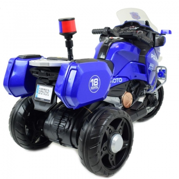 SZYBKI  MOTOR POLICYJNY Z KOGUTEM, MIĘKKIE KOŁA, DŹWIĘKI, DWA SILNIKI, PILOT/NT5188