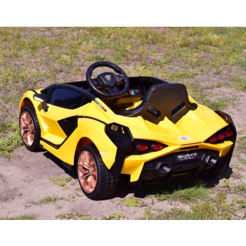 ORYGINALNE LAMBORGHINI SIAN, MIĘKKIE KOŁA, MIĘKKIE SIEDZENIE, FUNKCJA BUJANIA - FULL OPCJA /QLS6388