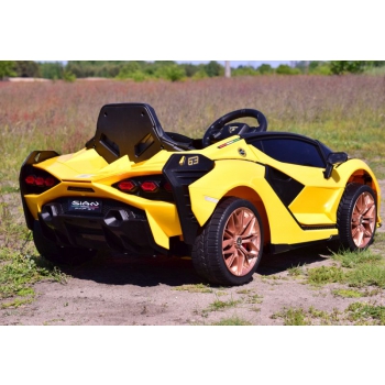 ORYGINALNE LAMBORGHINI SIAN, MIĘKKIE KOŁA, MIĘKKIE SIEDZENIE, FUNKCJA BUJANIA - FULL OPCJA /QLS6388