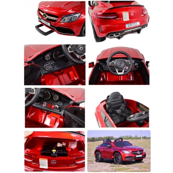 MERCEDES C 63 S COUPE, MIĘKKIE SIEDZENIE , MIEKKIE KOŁA, SYSTEM ESW, 5 PUNKTOWE PASY /QY-1588