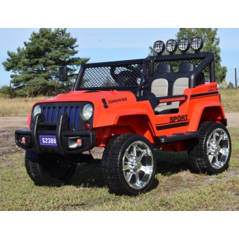 MEGA JEEP SUNSHINE, NAPĘD 4X4, 2X12V, WOLNY START/ MIĘKKIE KOŁA, BLUETOOTH, RADIO EXCLUSIVE/2388