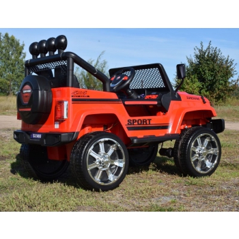 MEGA JEEP SUNSHINE, NAPĘD 4X4, 2X12V, WOLNY START/ MIĘKKIE KOŁA, BLUETOOTH, RADIO EXCLUSIVE/2388