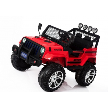 MEGA JEEP SUNSHINE, NAPĘD 4X4, 2X12V, WOLNY START/ MIĘKKIE KOŁA, BLUETOOTH, RADIO EXCLUSIVE/2388