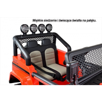MEGA JEEP SUNSHINE, NAPĘD 4X4, 2X12V, WOLNY START/ MIĘKKIE KOŁA, BLUETOOTH, RADIO EXCLUSIVE/2388