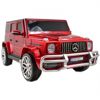 MERCEDES G63 AMG DLA 2 DZIECI, 24V, 4X4,  MIĘKKIE KOŁA EVA, MIĘKKIE SIEDZENIE, LAKIER POLEROWANY FULL OPCJA/S-307