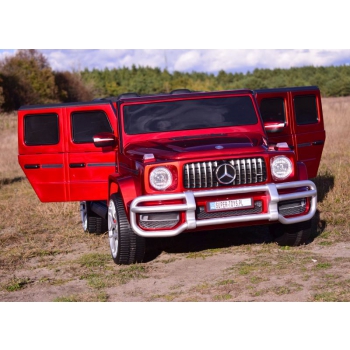 MERCEDES G63 AMG DLA 2 DZIECI, 24V, 4X4,  MIĘKKIE KOŁA EVA, MIĘKKIE SIEDZENIE, LAKIER POLEROWANY FULL OPCJA/S-307