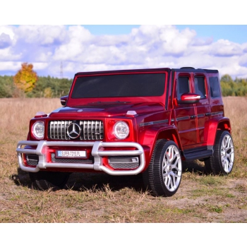 MERCEDES G63 AMG DLA 2 DZIECI, 24V, 4X4,  MIĘKKIE KOŁA EVA, MIĘKKIE SIEDZENIE, LAKIER POLEROWANY FULL OPCJA/S-307