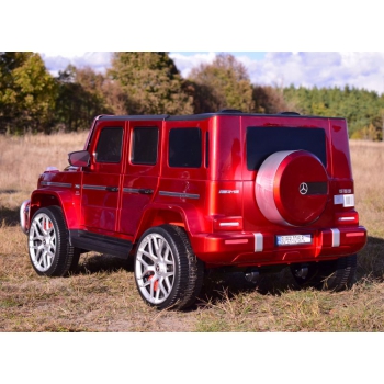 MERCEDES G63 AMG DLA 2 DZIECI, 24V, 4X4,  MIĘKKIE KOŁA EVA, MIĘKKIE SIEDZENIE, LAKIER POLEROWANY FULL OPCJA/S-307
