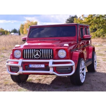 MERCEDES G63 AMG DLA 2 DZIECI, 24V, 4X4,  MIĘKKIE KOŁA EVA, MIĘKKIE SIEDZENIE, LAKIER POLEROWANY FULL OPCJA/S-307