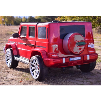 MERCEDES G63 AMG DLA 2 DZIECI, 24V, 4X4,  MIĘKKIE KOŁA EVA, MIĘKKIE SIEDZENIE, LAKIER POLEROWANY FULL OPCJA/S-307