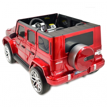 MERCEDES G63 AMG DLA 2 DZIECI, 24V, 4X4,  MIĘKKIE KOŁA EVA, MIĘKKIE SIEDZENIE, LAKIER POLEROWANY FULL OPCJA/S-307