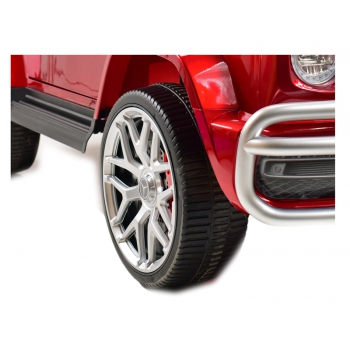 MERCEDES G63 AMG DLA 2 DZIECI, 24V, 4X4,  MIĘKKIE KOŁA EVA, MIĘKKIE SIEDZENIE, LAKIER POLEROWANY FULL OPCJA/S-307