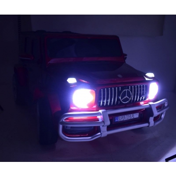 MERCEDES G63 AMG DLA 2 DZIECI, 24V, 4X4,  MIĘKKIE KOŁA EVA, MIĘKKIE SIEDZENIE, LAKIER POLEROWANY FULL OPCJA/S-307