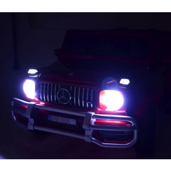 MERCEDES G63 AMG DLA 2 DZIECI, 24V, 4X4,  MIĘKKIE KOŁA EVA, MIĘKKIE SIEDZENIE, LAKIER POLEROWANY FULL OPCJA/S-307