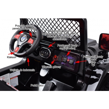 Olbrzymi  terenowy Drifter 2 osobowy z pilotem,miękkie koła, 2,4 Ghz/ S-618