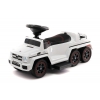 JEŹDZIK NA AKUMULATOR, PCHACZ, ODPYCHACZ MERCEDES G 63 AMG 6X6, MIĘKKIE KOŁA,  DASZEK , STEROWANIE RĄCZKĄ /1838 LONG