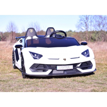 LICENCJONOWANY LAMBORGHINI AVENTADOR SVJ DLA 2 DZIECI, FUNKCJA DRIFTU MIĘKKIE SIEDZENIE, MIĘKKIE KOŁA/SX2028