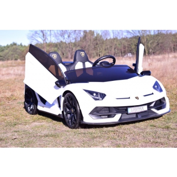 LICENCJONOWANY LAMBORGHINI AVENTADOR SVJ DLA 2 DZIECI, FUNKCJA DRIFTU MIĘKKIE SIEDZENIE, MIĘKKIE KOŁA/SX2028