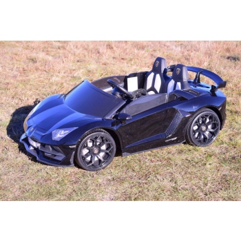 LICENCJONOWANY LAMBORGHINI AVENTADOR SVJ DLA 2 DZIECI FUNKCJA DRIFTU - LAKIER SUPER JAKOŚĆ, MIĘKKIE SIEDZENIE, MIĘKKIE KOŁA/SX2028