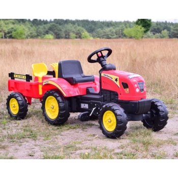 TRAKTOR NA PEDAŁY Z PRZYCZEPĄ I AKCESORIAMI/TR3001