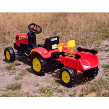 TRAKTOR NA PEDAŁY Z PRZYCZEPĄ I AKCESORIAMI/TR3001