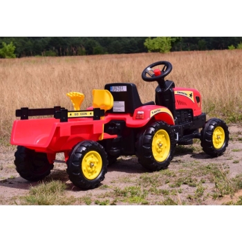 TRAKTOR NA PEDAŁY Z PRZYCZEPĄ I AKCESORIAMI/TR3001