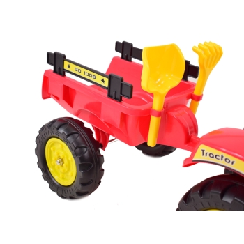TRAKTOR NA PEDAŁY Z PRZYCZEPĄ I AKCESORIAMI/TR3001