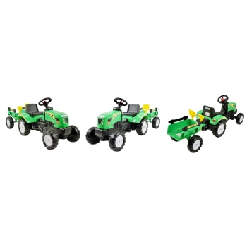 TRAKTOR NA PEDAŁY Z PRZYCZEPĄ I AKCESORIAMI/TR3001
