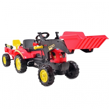 TRAKTOR  NA PEDAŁY Z PRZYCZEPĄ I ŁYŻKĄ /TR3005