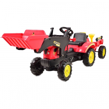 TRAKTOR  NA PEDAŁY Z PRZYCZEPĄ I ŁYŻKĄ /TR3005