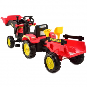 TRAKTOR  NA PEDAŁY Z PRZYCZEPĄ I ŁYŻKĄ /TR3005