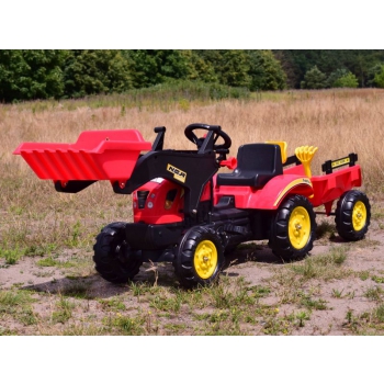 TRAKTOR  NA PEDAŁY Z PRZYCZEPĄ I ŁYŻKĄ /TR3005
