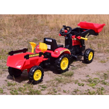 TRAKTOR  NA PEDAŁY Z PRZYCZEPĄ I ŁYŻKĄ /TR3005