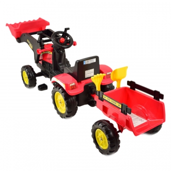 TRAKTOR  NA PEDAŁY Z PRZYCZEPĄ I ŁYŻKĄ /TR3005