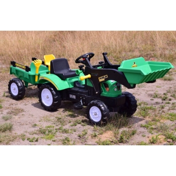 TRAKTOR NA PEDAŁY Z PRZYCZEPĄ I ŁYŻKĄ/TR3005