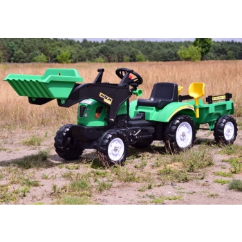 TRAKTOR NA PEDAŁY Z PRZYCZEPĄ I ŁYŻKĄ/TR3005