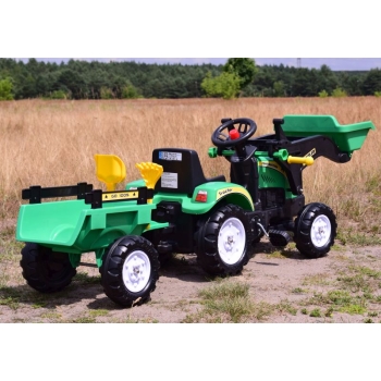 TRAKTOR NA PEDAŁY Z PRZYCZEPĄ I ŁYŻKĄ/TR3005