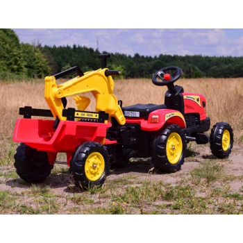 TRAKTOR NA PEDAŁY Z PRZYCZEPĄ I KOPARKĄ/ TR3007