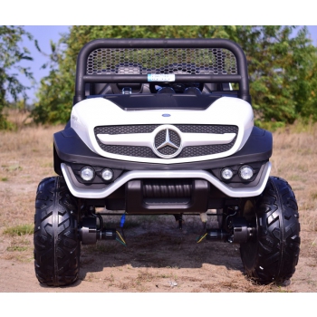 MERCEDES BENZ UNIMOG 4X4,12V14AH, AMORTYZATORY, MIĘKKIE KOŁA,MIĘKKIE SIEDZENIE SUPER OPCJA/UNIMOG