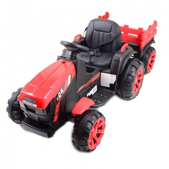 WIELKI TRAKTOR NA AKUMULATOR Z PRZYCZEPĄ 