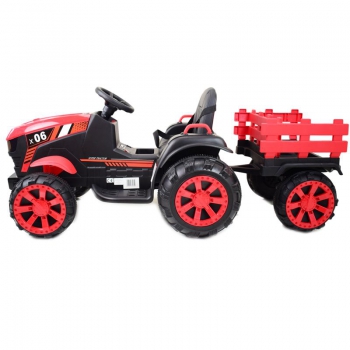 WIELKI TRAKTOR NA AKUMULATOR Z PRZYCZEPĄ 