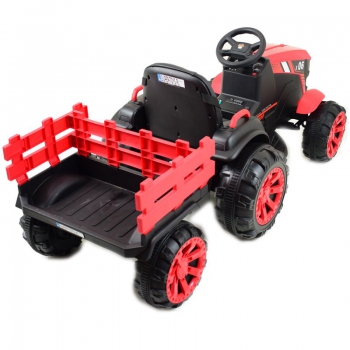 WIELKI TRAKTOR NA AKUMULATOR Z PRZYCZEPĄ 