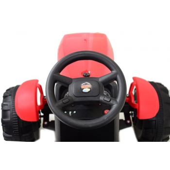 WIELKI TRAKTOR NA AKUMULATOR Z PRZYCZEPĄ 