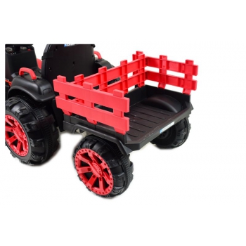 WIELKI TRAKTOR NA AKUMULATOR Z PRZYCZEPĄ 