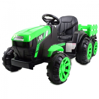 WIELKI TRAKTOR NA AKUMULATOR Z PRZYCZEPĄ 
