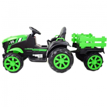 WIELKI TRAKTOR NA AKUMULATOR Z PRZYCZEPĄ 