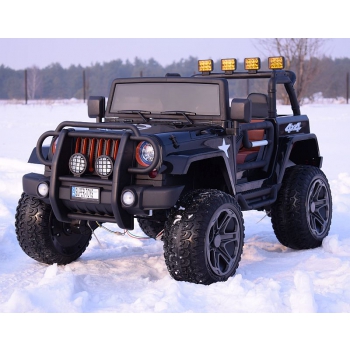 MEGA JEEP 4X4 Z REDUKTOREM NAPĘDU EXCLUSIVE 24 V, 480 WAT, WOLNY START,MIĘKKIE KOŁA /WXE1688-24V