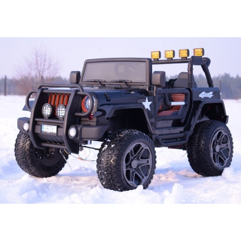 MEGA JEEP 4X4 Z REDUKTOREM NAPĘDU EXCLUSIVE 24 V, 480 WAT, WOLNY START,MIĘKKIE KOŁA /WXE1688-24V